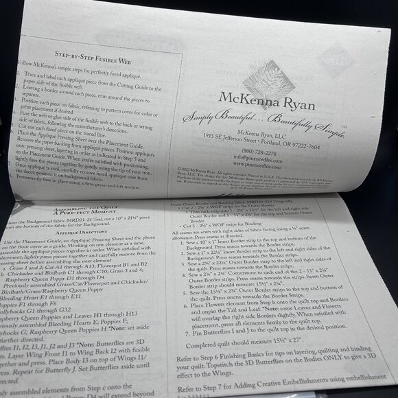 McKenna Ryan Meow Mix “A Purr-Fect Moment” Applique Quilt Sewing Pattern Uncut - Picture 4 of 6